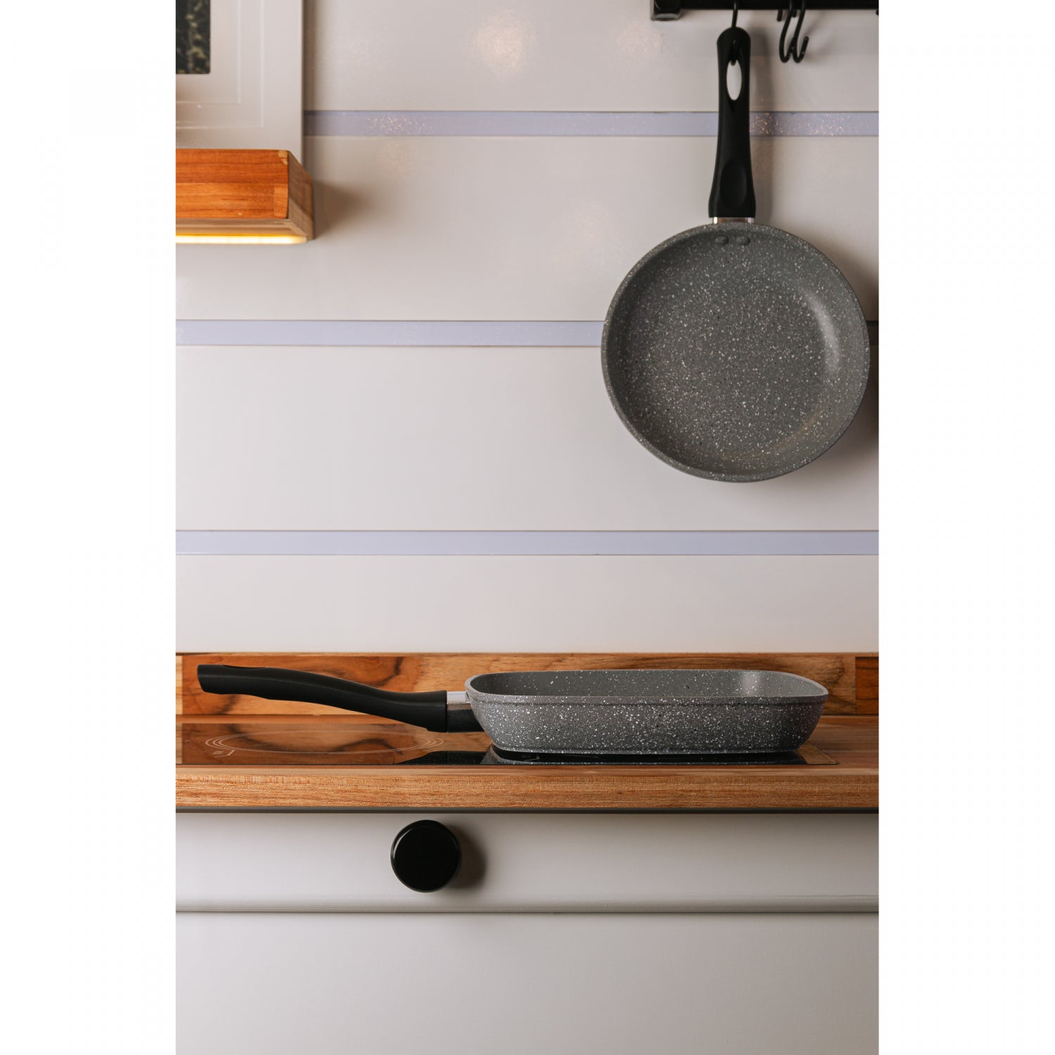 Bistequeira de Indução em Alumínio com Revestimento Antiaderente Granilite Cinza 24cm 20960 - Wolff