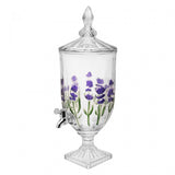 Suqueira com Pé e Tampa Lavanda Hand Painting 4,5L Cristal - Lyor