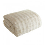 Edredom Lush King Efeito Pele de Coelho Off White Microfibra - Lyor