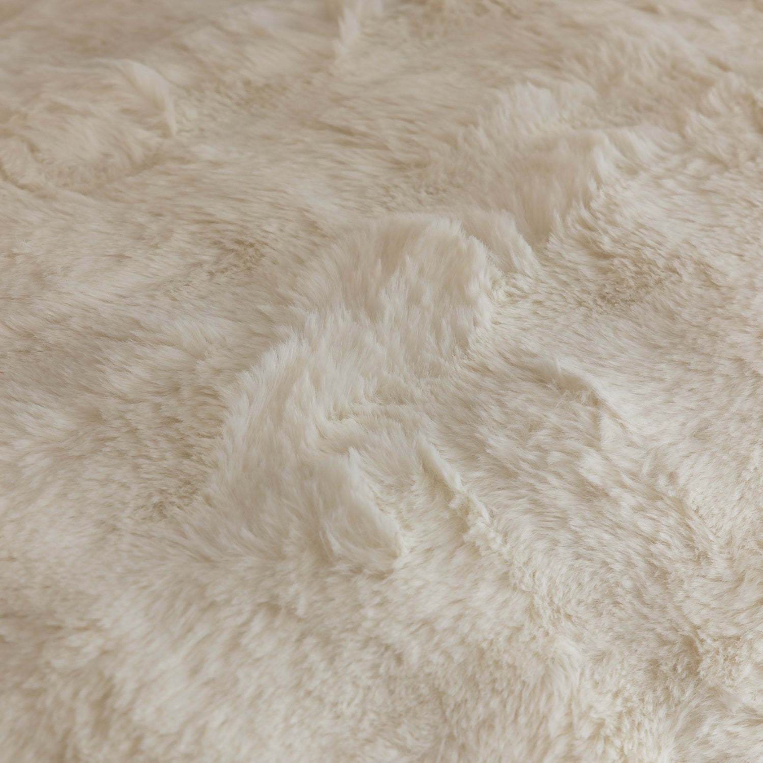 Edredom Lush King Efeito Pele de Coelho Off White Microfibra - Lyor