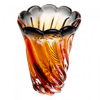 Vaso Italy 19cm x 26cm Âmbar e Cinza Vidro - Wolff