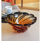 Centro de Mesa Italy 26cm x 11cm Âmbar e Cinza Vidro - Wolff