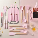 Kit Utensílios de Cozinha de Silicone Premium 19 Peças